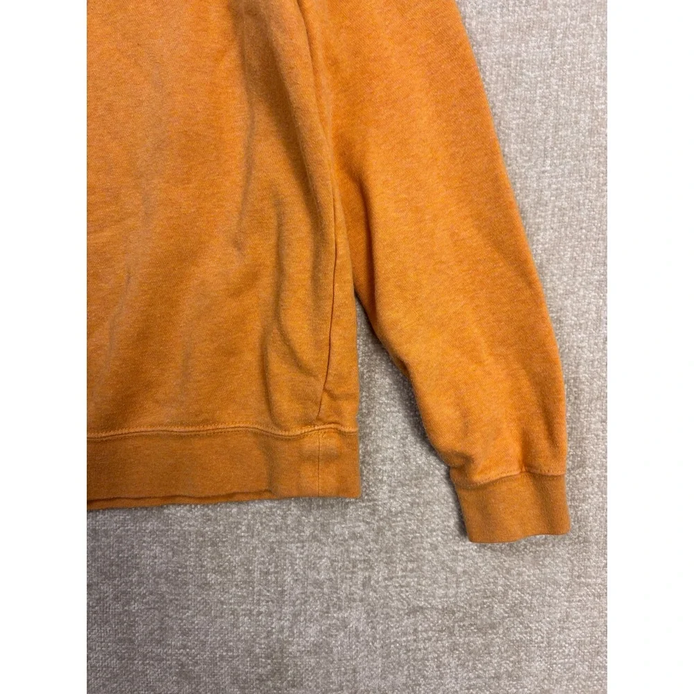 Nike Sportswear Essential Crewneck Sweatshirt Orange White Logo Fleece Womens S